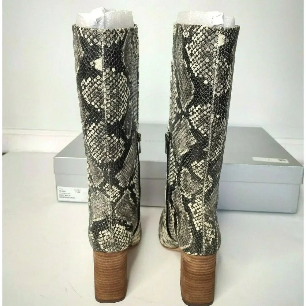 Vince Camuto Knee High Boots Snakeskin Phyton Leather Risy  7.5 - Picture 8 of 12